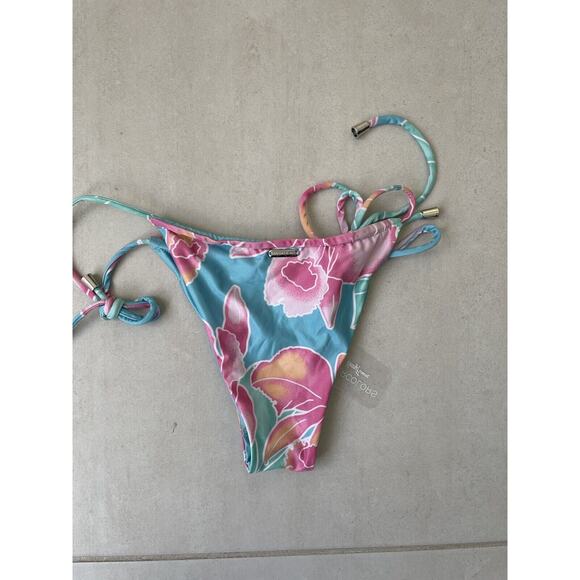 Kenny Flowers Swim Floral String Bikini Bottom Maui Swimwear - Picture 5 of 11